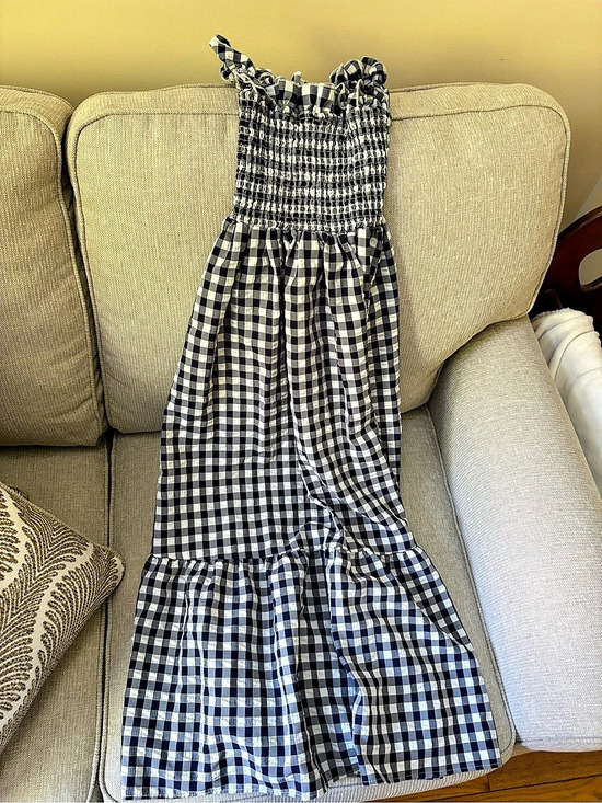 Dresses & Skirts - Gingham Dress in Blue & White